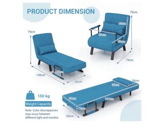 Sillón Cama Tela Marrón