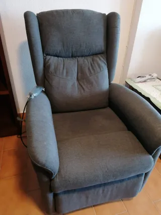 Sillón relax reclinable gris oscuro