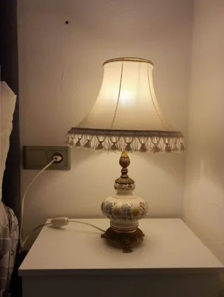 Pareja Lámparas Cerámica Vintage