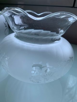 PLAFON de cristal esmerilado