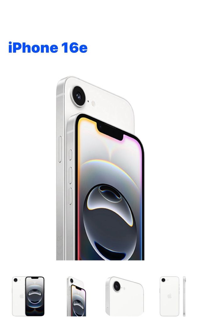 iPhone 16e Plata/Blanco