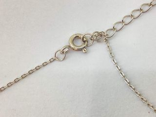cadena plata 925mm con piedra con circonita 19 2.5cm