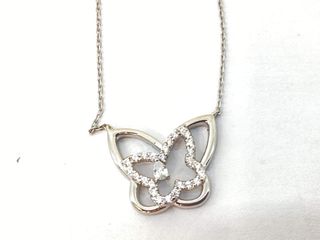 cadena plata 925mm con piedra con circonita 19 2.5cm