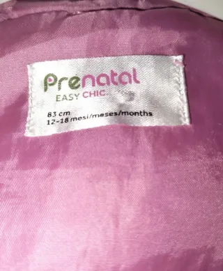 Giubbino Prénatal Rosa bimba 12-18 mesi