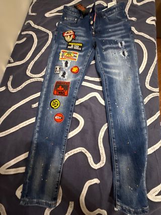 Jeans Dsquared2 Patchwork Blu