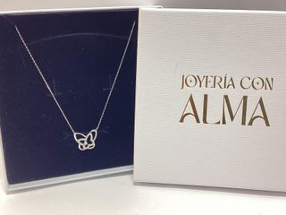 cadena plata 925mm con piedra con circonita 19 2.5cm