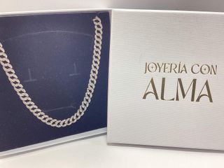 cadena plata 925mm con piedra con circonita 19.5cm