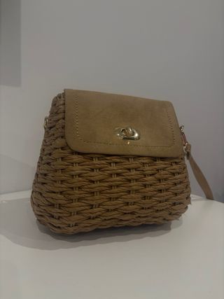 Mala de palhinha bege