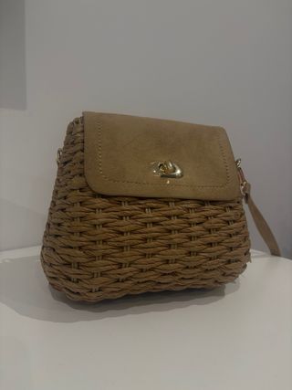Mala de palhinha bege