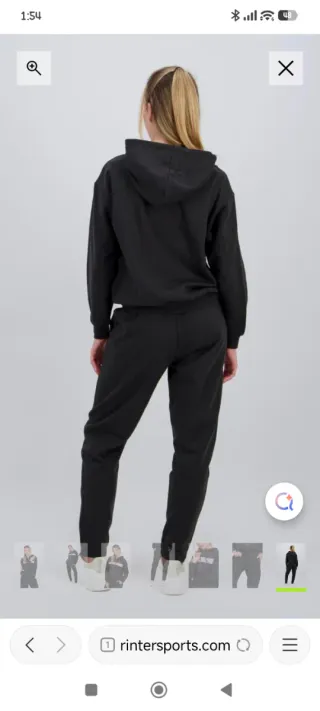 Conjunto deportivo mujer negro y lila. Chándal.