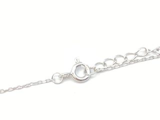 cadena plata 925mm con piedra con circonita 19 2.5cm