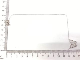 cadena plata 925mm con piedra con circonita 19 2.5cm