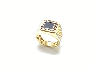 sello oro 18k con piedra