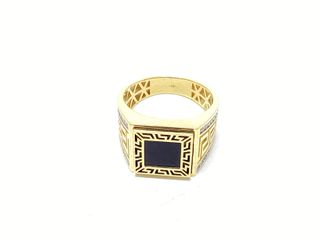 sello oro 18k con piedra