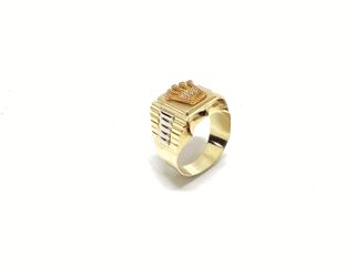 sello oro 18k con piedra