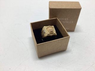 sello oro 18k con piedra