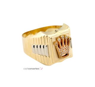 sello oro 18k con piedra