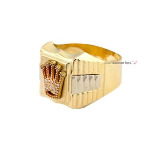 sello oro 18k con piedra