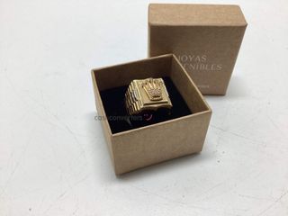 sello oro 18k con piedra