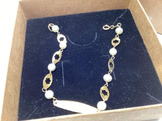 esclava oro 18k con piedra