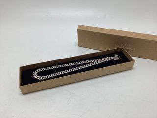 cadena plata 925mm con piedra con circonita 19.5cm