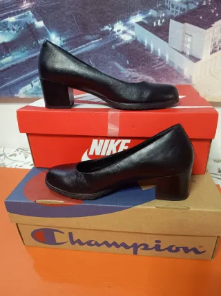 Tacones Via Dos Talla 38 Negros