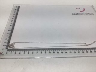 cadena plata 925mm con piedra con circonita 19 2.5cm