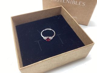 anillo plata 925mm con piedra con circonita