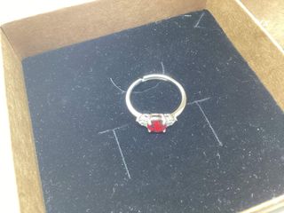 anillo plata 925mm con piedra con circonita