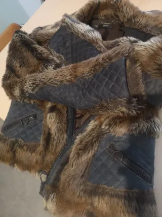 Abrigo Piel Sintética MNG Talla M