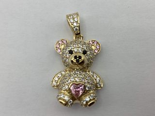 colgante oro 18k con piedra con circonita