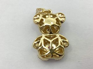 colgante oro 18k con piedra con circonita