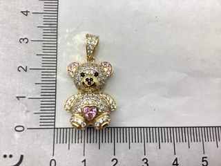 colgante oro 18k con piedra con circonita