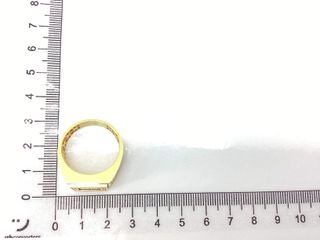 sello oro 18k con piedra con circonita