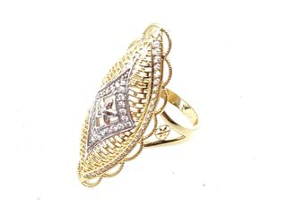 anillo oro 18k con piedra con circonita