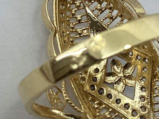 anillo oro 18k con piedra con circonita