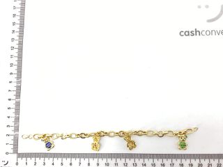 pulsera oro 18k con piedra con circonita