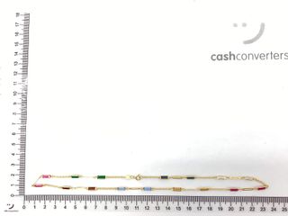 collar oro 18k con piedra con circonita 22cm