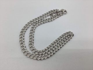 cadena plata 925mm con piedra con circonita 19.5cm