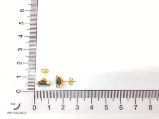 pendientes oro 18k con piedra con circonita