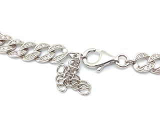 cadena plata 925mm con piedra con circonita 19.5cm