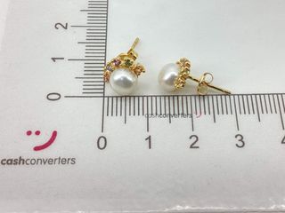 pendientes oro 18k con piedra con circonita