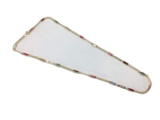 collar oro 18k con piedra 22cm