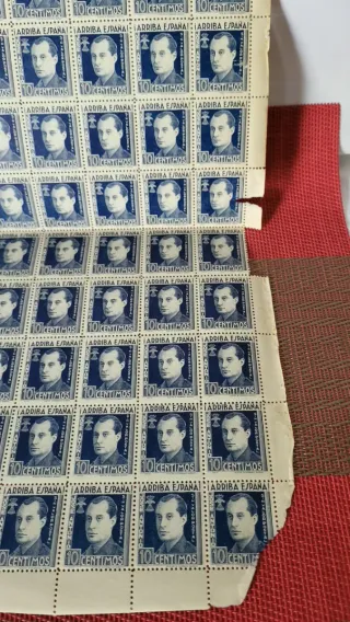 Hoja de sellos José Antonio primo de Rivera