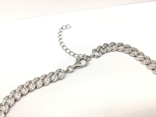 cadena plata 925mm con piedra con circonita 19.5cm