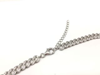 cadena plata 925mm con piedra con circonita 19.5cm