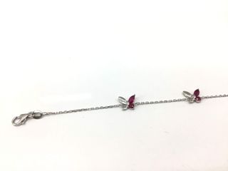 pulsera plata 925mm con piedra con circonita