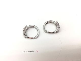 argollas plata 925mm con piedra con circonita