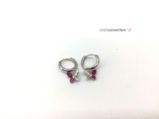 argollas plata 925mm con piedra con circonita
