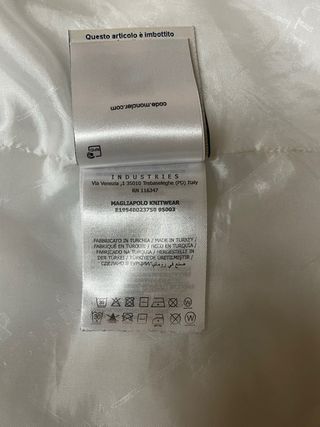 Chaleco Moncler Blanco Talla S